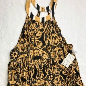 BRAND NEW ! Gold and black free people dress